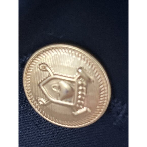 Chaps RL Blazer Mens 44R Navy Blue Wool Sport Coat Gold Buttons Classic Jacket - Picture 2 of 5